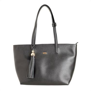 Imagem de Bolsa Tote Dm Tassel Preta, Preto, UN