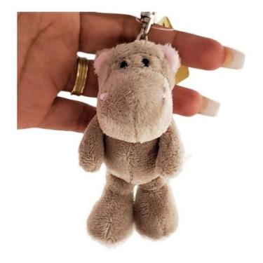 Imagem de Chaveiro De Pelúcia Hipopótamo Cinza - Manuque - H20C - 10cm