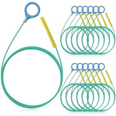 Imagem de Maasechs Pacote com 12 Removedores de entupimentos de drenagem de pelos de cobra de 127 cm, ferramenta de limpeza de ralos de pelos de cobras, removedor de entupimento, cobra para chuveiro, banheira