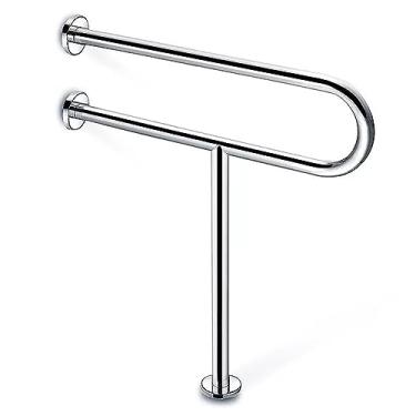 Imagem de Barras de apoio para deficientes, corrimão de vaso sanitário de aço inoxidável 304, barra de segurança de banheiro, suporte de parede para suporte de piso para pessoas com deficiência