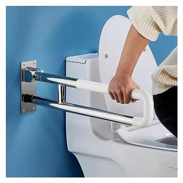 Imagem de GeRRiT Barra de apoio para vaso sanitário 304 trilhos de segurança de banheiro de aço inoxidável para banheiro, barras de apoio para idosos deficientes e grávidas, 60 cm, prata