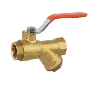 Imagem de 1 válvula esférica de filtro tipo Y de latão 1/5.1 cm DN15 rosca fêmea igual WWECCQIJ