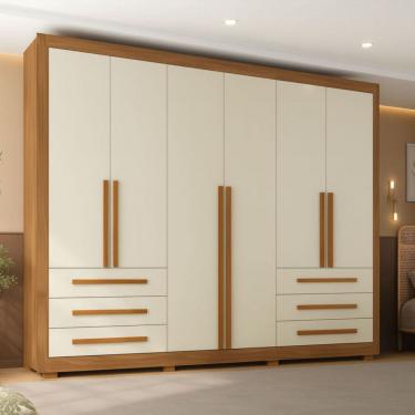 Imagem de Guarda Roupa Casal 6 Portas 6 Gavetas com Pes Veneto Maxel Moveis
