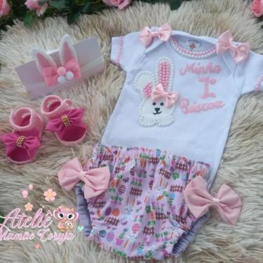 Imagem de Body mesversario Páscoa - Mamy Coruja, Branco, GG