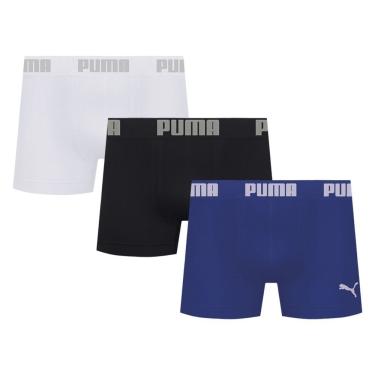 Imagem de Kit 3 Cuecas Puma Boxer Sem Costura Masculina