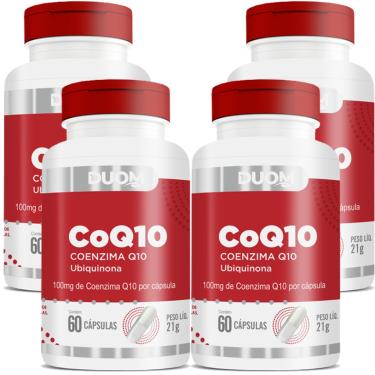Imagem de COMBO 4 COENZIMA COQ10 UBIQUINONA 100MG 60 CAPS CADA TOTAL 240 CAPS - DUOM