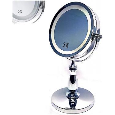 Imagem de Espelho De Mesa Maquiagem Dupla Face Com Luz Led