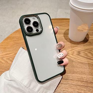 Imagem de Capa transparente Armor para iPhone 14 13 12 Mini 11 Pro Max X XS XR 7 8 Plus Capa transparente para câmera, T7 verde escuro, para iphone 11Pro Max