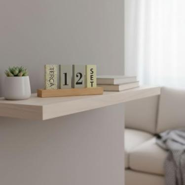 Imagem de Calendário de Mesa Criativo com Plaquinhas Troca de Data – Design Decorativo para Ambientes Internos (Verde)