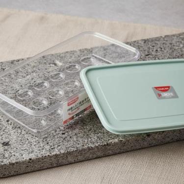 Imagem de Organizador de Ovos Duplo com Tampa 18 Unidades – Caixa Plástica para Geladeira