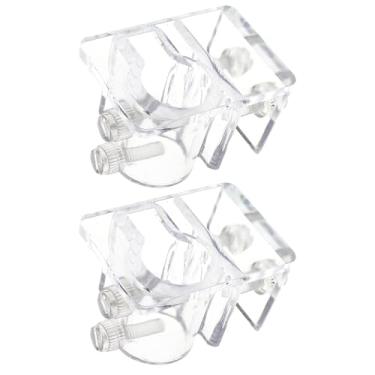Imagem de TAODAN 2 peças de suporte de retenção de mangueira de aquário de acrílico 57 x 40 x 35 mm braçadeira de fixação de mangueira de tanque de peixes para fixar o tubo da bomba