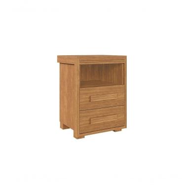 Imagem de Mesa De Cabeceira Tóquio Com Pés De Madeira 2 Gavetas Fenix