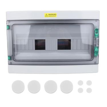 Imagem de Fafeicy Caixa de Distribuição de Energia de 18 Vias, Caixa Elétrica Externa à Prova D'água IP66 Com Tampa Transparente para Fiação e Conexão do Disjuntor