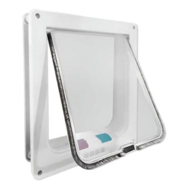 Imagem de Porta Portinha Passagem Pet Gato Cães Tam Gg 28x25 Cm (BRANCO)