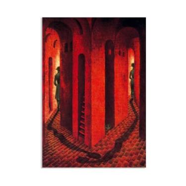 Imagem de Zeichn8u Remedios Varo Decoração de parede de despedida impressões em tela pintura surrealismo arte de parede decoração de casa Remedios Varo pôster presente para quarto sala de estar 100 x 70 cm (39