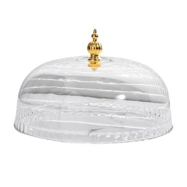 Imagem de AFXGUSD Tampa transparente em formato de cúpula para bolo, e prática, ideal para servir alimentos em festas de aniversário e para uso doméstico na, 23cm