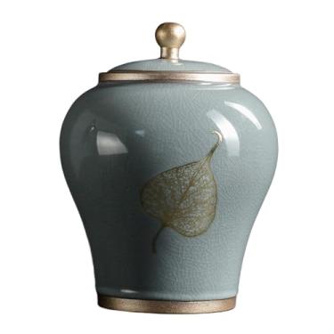 Imagem de YXCQHZM Urnas de cremação para cinzas animal de estimação adulto cerâmica selada urna de cinzas memorial humano, recipientes para cinzas cinzas