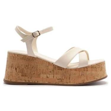 Imagem de Sandália Anabela Cortiça Conforto Moda Lançamento Arezzo-Feminino