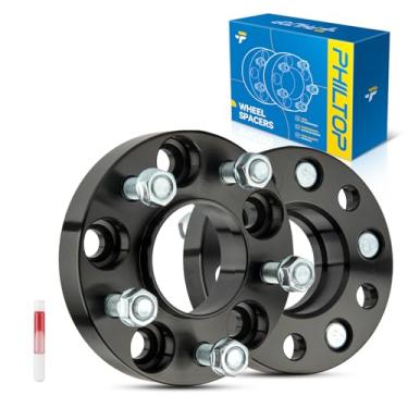 Imagem de PHILTOP Espaçadores de roda 5 x 4,5 cm compatíveis com Mustang, espaçador centralizado de cubo de 5 x 114,3 mm com furo de cubo de 70,5 mm, pinos de 1/5.1 cm x 20, adequado para Edge, Explorer, Ranger