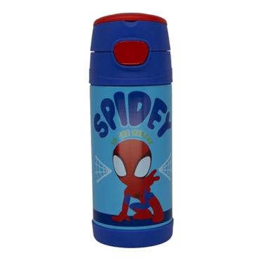 Imagem de Zonacriativa – Garrafa Térmica Top Handle Spider Man 350ml | Aço Inoxidável, Tampa Hermética e Alça para Transporte – Mantém a Temperatura por até 6h com Estilo e Praticidade - Marvel - Homem Aranha