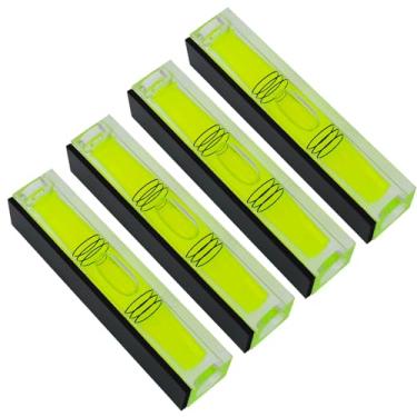 Imagem de Mini bolha de nível de alta precisão, bolha de nível pequeno de linha dupla, nível de bola plana de três linhas, régua de nível doméstico pode ser girada 180 graus (magnético, 80 x 17 x 15 mm (4