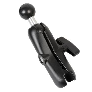 Imagem de xik Braço de soquete duplo com adaptador de esfera dupla de 3,8 cm compatível com suportes de tamanho RAM C, haste de extensão de rotação de 360°, suporte eletrônico para suporte GPS/Fish Finder, para