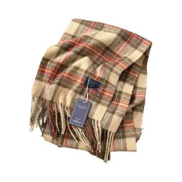 Imagem de Cachecol De Casal Com Estampa Xadrez Outono Inverno De Alta Qualidade 