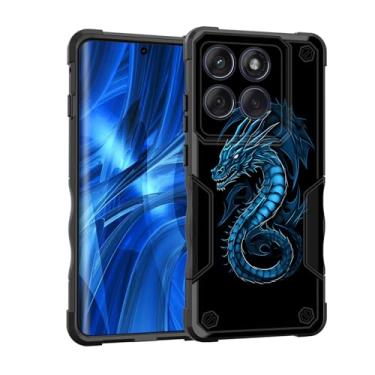 Imagem de EFGWSDER Capa para Moto Edge 2025, [camada dupla][proteção contra quedas de grau militar de 3,5 metros] Capa resistente à prova de choque para Motorola Moto Edge 2025 de 6,7 polegadas, animal dragão