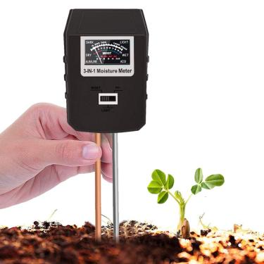 Imagem de Incloeni Testador de solo, kit de teste de solo 3 em 1 para medidor de umidade, luz e pH para plantas, adequado para jardim, gramado, fazenda, medidor de umidade interno/externo para plantas (sem