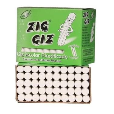 Imagem de Giz Lousa Branco Para Quadro Negro Caixa 50 Unidades