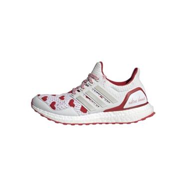 Imagem de adidas Ultraboost 1.0 Sustain Tênis feminino, Branco/Zero Metálico/Better Scarlet, 38