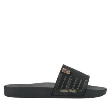 Imagem de Chinelo Slide Masculino Rider R10 Ronaldinho 12562 Preto/Dourado-Masculino