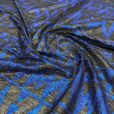 Imagem de Tecido Tule Paetê Bordado Tribal 1,30m Para Vestidos de Festa e Format