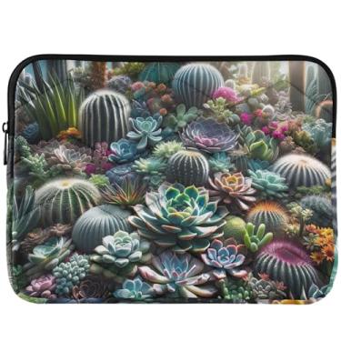 Imagem de Vibrant Succulents Cactus Capa protetora para notebook para MacBook Pro 14 polegadas capa protetora para laptop 13-14 polegadas universal