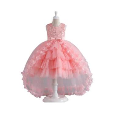 Imagem de Vestido Formal Sem Mangas Para Meninas De 3 a 12 Anos Princesa Fluffy 