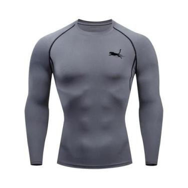 Imagem de Camiseta De Manga Longa Dry Fit Para Homens, Roupas De Fitness, Camise