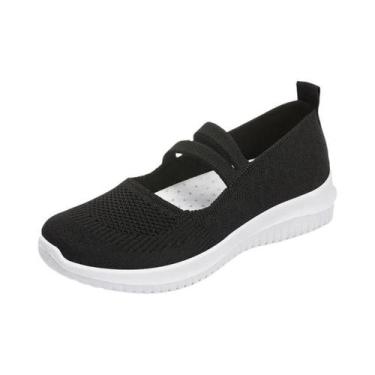 Imagem de Tênis Feminino Casual Plataforma Slip-On De Malha Respirável Para Prim