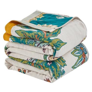 Imagem de Ffdshc Cobertor boêmio para sofá, 228 cm x 248 cm, colcha boho, grande, rústico, leve, para quarto, sala de estar, cobertor reversível 100% algodão orgânico para o Natal