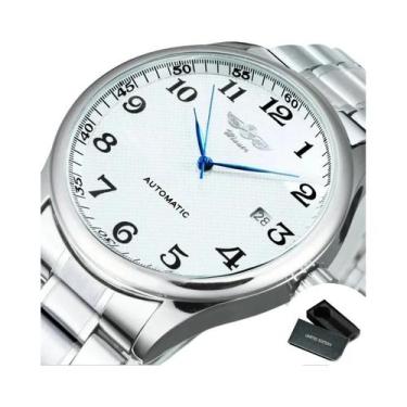 Imagem de Relógio Clássico Retro Masculino Automático Mecânico Com Ponteiros Azu