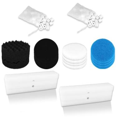 Imagem de 24unid Kit Substituição Mídia Filtro para Filtros Aquário Fluval FX2/FX4/FX5/FX6, Inclui Sacos Cerâmica, Almofadas Polimento Água, Almofada Espuma e Bioespuma, Filtro Carbono, Blocos Espuma