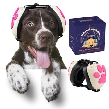 Imagem de Famikako Protetores auriculares para cães atualizados para proteção contra ruído – Fones de ouvido com cancelamento de ruído NRR de 22dB com design de pata de cachorro, protetores de ouvido calmantes