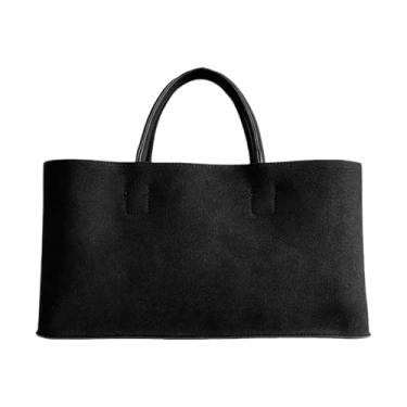 Imagem de NLAIOUSL Bolsa de livros exclusiva de grande capacidade para mulheres, prática de couro PU, bolsa de mão moderna, bolsa de mão para uso ao ar livre