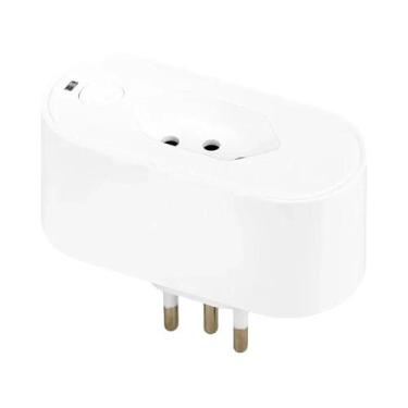 Imagem de Tomada Inteligente Wi-Fi Padrão Brasileiro 16A 20A Com Monitor De Ener