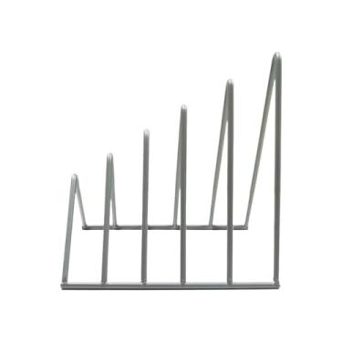 Imagem de Escritório Organizador de pastas arquivo, mesa antiderrapante, triangular, estante, suporte para livros, para escritório receitas Organizador de mesa(Gray)