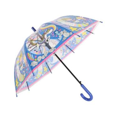 Imagem de Guarda-chuva Infantil Transparente Bailarina Azul Fazzoletti, Guarda-c