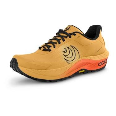 Imagem de Topo Athletic Tênis de corrida masculino MTN Racer 4 leve e confortável 5 mm Drop Trail Tênis esportivo para trilha, Manga/preto, 42