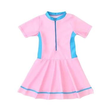 Imagem de Maiô Infantil Com Zíper E Estampa De Flores Para Meninas - NONE, 2XL(1