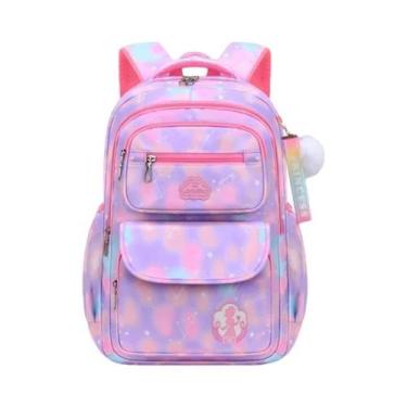 Imagem de Mochila Impermeável Rosa Para Meninas, Bolsa Escolar Kawaii, Mochila F