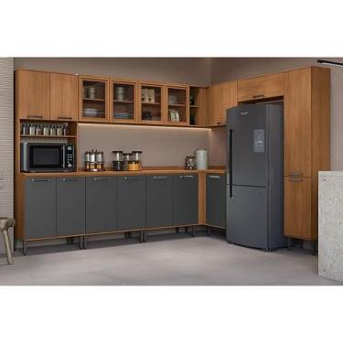Imagem de Cozinha Modulada Kappesberg 12 Peças Linna C12P06 Canela/Grafite