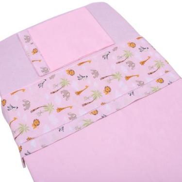 Imagem de Kit Roupa de Cama para Berço Desmontável Portátil Chiqueirinho 3 Peças